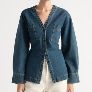 Modern Citizen Emmett Structured-Sleeve Denim Jacket